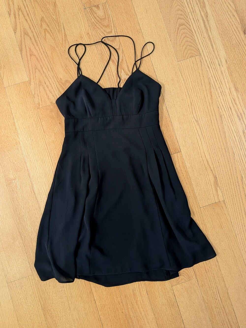 Express Strappy Open Back Babydoll Black Dress SIZE 2